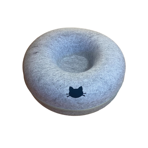 Action Tunnel Bagel Bed XL Grey Cats