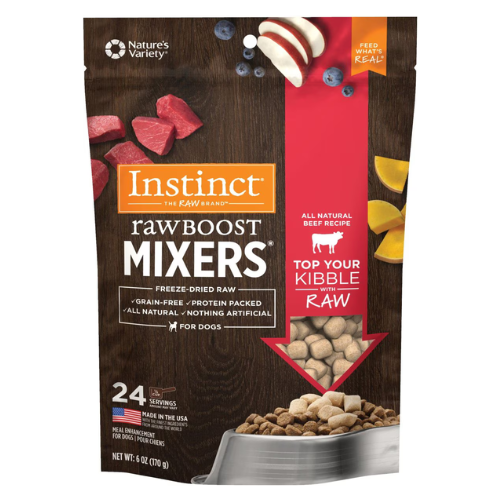 Instinct Dog Freeze Dried Raw Boost Mixer Food Topper Beef 6oz