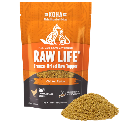 Koha Raw Life Dog & Cat Freeze Dried Topper Chicken 8oz