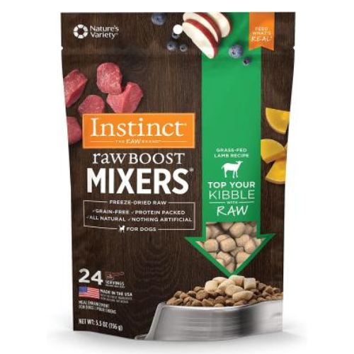 Instinct Dog Freeze Dried Raw Boost Mixer Food Topper Lamb 5.5oz