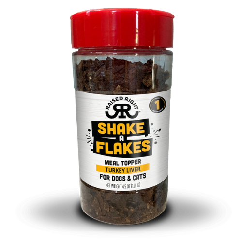 Raised Right Shake A Flakes Meal Topper Turkey 4.5oz