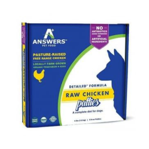 Answers Pet Food Dog Frozen Chicken Patties 4#