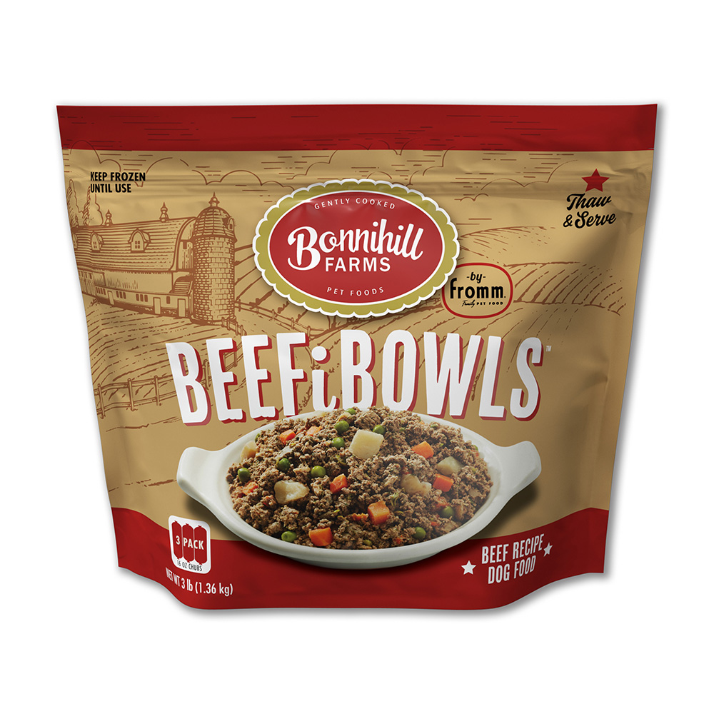 Bonnihill Farms Dog Frozen Beef Bowls 3pk