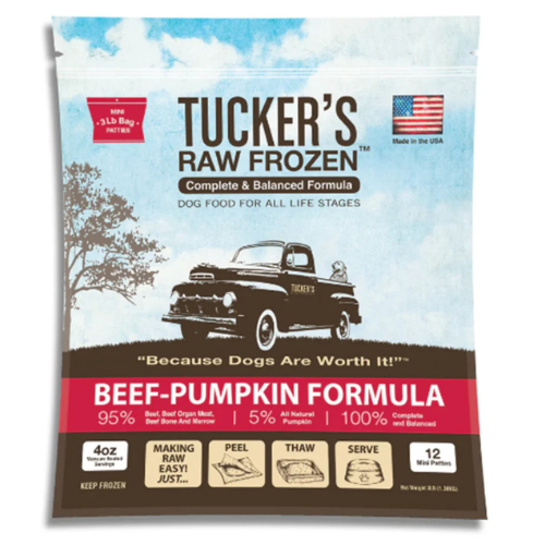 Tucker's Frozen Raw Dog Beef Pumpkin 3#