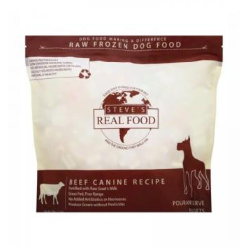Steve's Real Food Dog & Cat Frozen Raw Beef Nuggets 9.75#