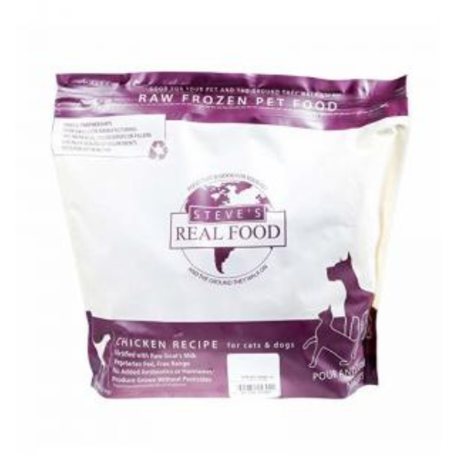 Steve's Real Food Dog & Cat Frozen Raw Chicken Nuggets 9.75#