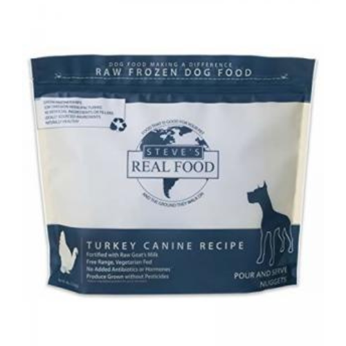 Steve's Real Food Dog & Cat Frozen Raw Turkey Nuggets 9.75#
