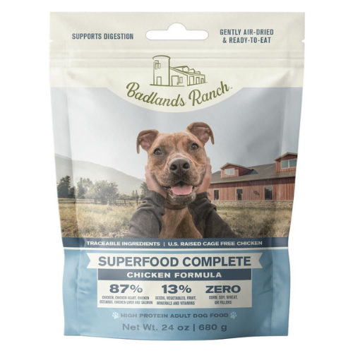 Badlands Ranch Dog Superfood Complete Air Dried Chicken 24oz