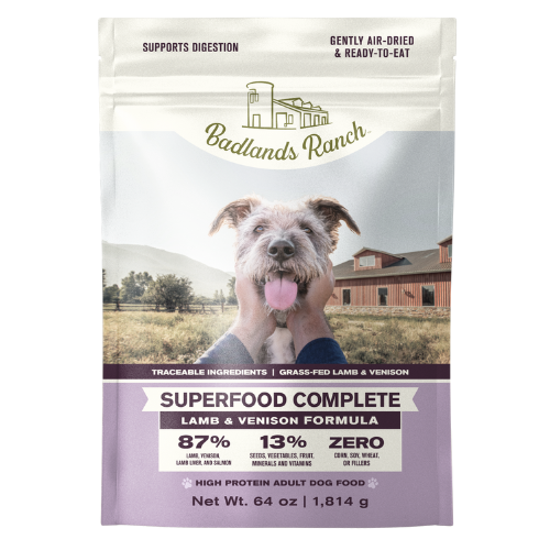 Badlands Ranch Dog Superfood Complete Air Dried Lamb & Venison 64oz