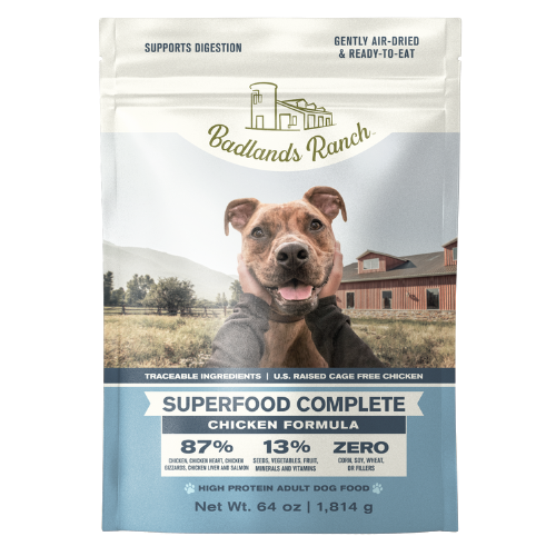 Badlands Ranch Dog Superfood Complete Air Dried Chicken 64oz