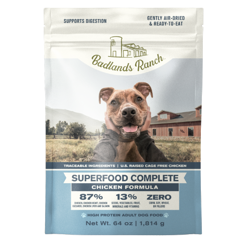 Badlands Ranch Superfood Complete Chicken Air Dried Dog Food 64oz