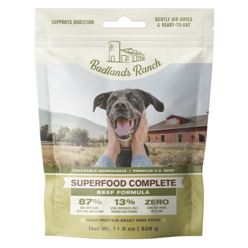 Badlands Ranch Superfood Complete Beef Air Dried Dog Food 11.5oz