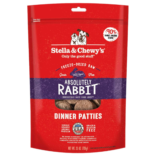Stella & Chewy's Dog Rabbit Freeze Dried Raw Dinner Patties 25oz