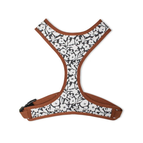 CHARCOAL FLORAL HARNESS LG