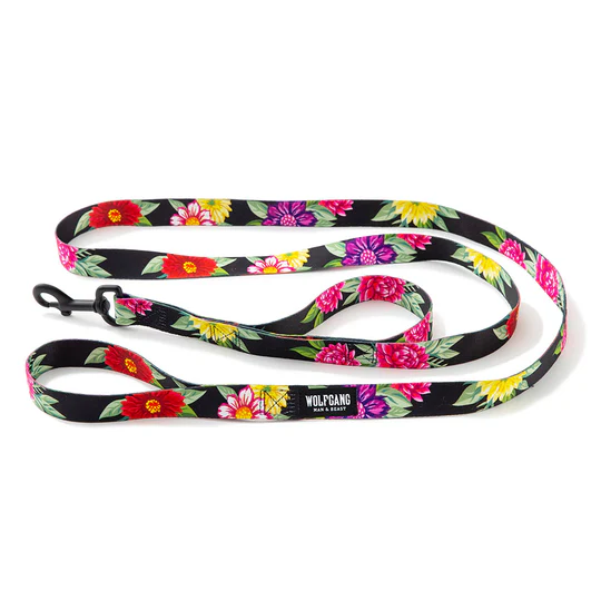 Wolfgang DarkFloral Leash 1"X6'