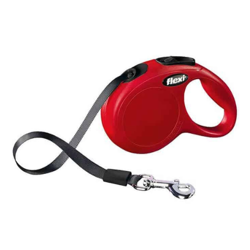 Flexi Classic Tape Dog Leash Restractable Small 16' Red