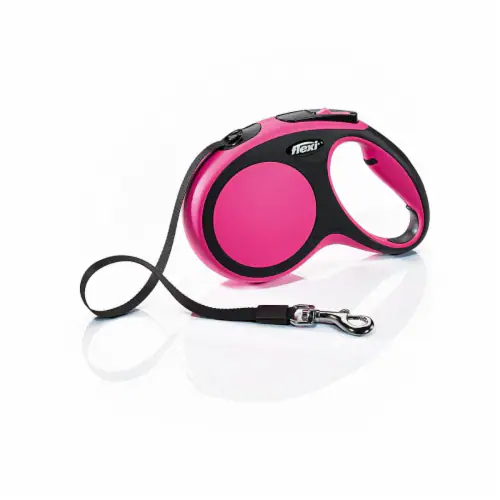 Flexi Comfort Tape Dog Leash Retractable Small 16' Pink