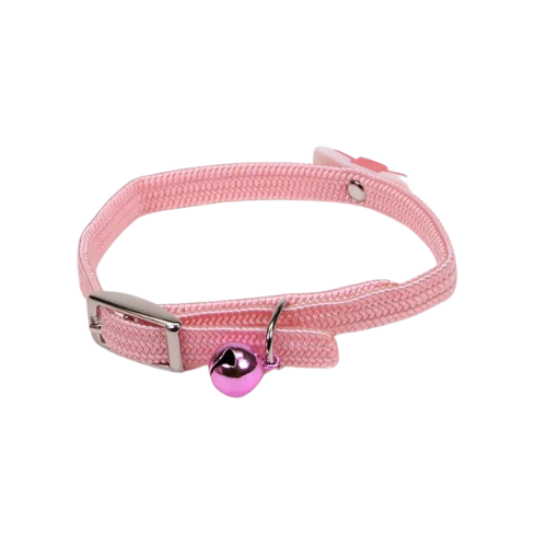 LIL PALS F COLLAR PINK BOW 8"