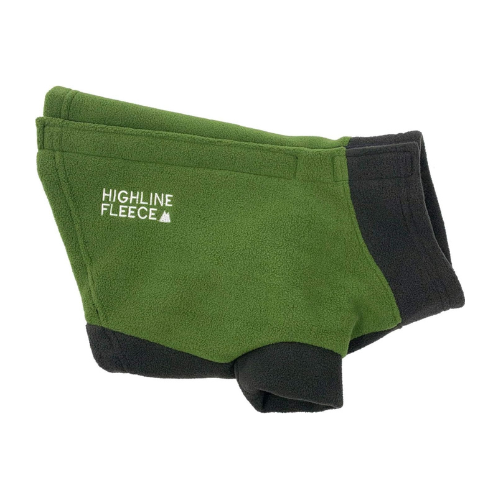 Doggie Design Highline Fleece Dog Coat Two Tone Green 10