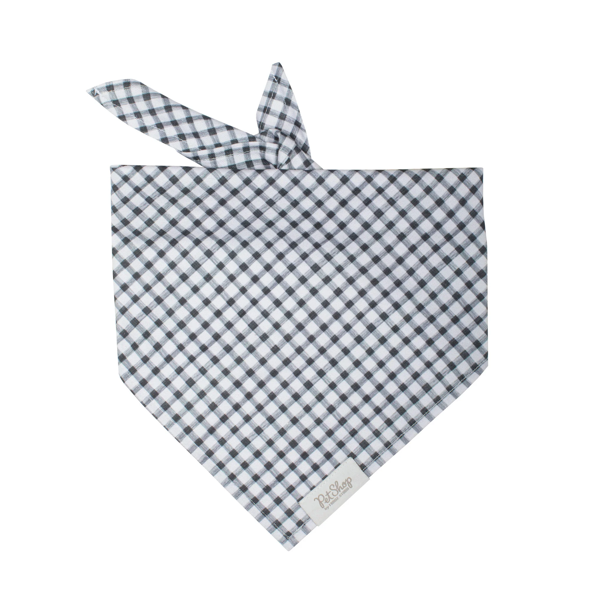 PAINTED GINGHAM BANDANA M/L