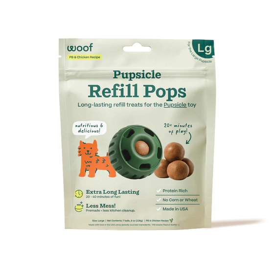 Woof Pupsicle Pops Peanut Butter & Chicken Large 8oz