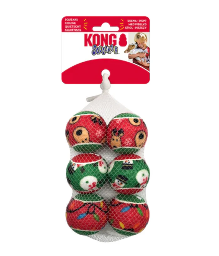 Kong Medium Holiday Air Ball 6Pk