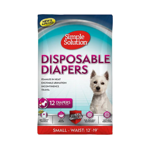 Simple Solution Dog Disposable Diaper Small 12 Pack