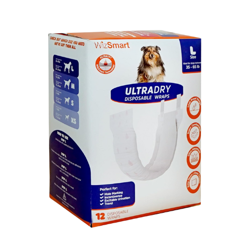 WizSmart Male Wrap 12 count Large
