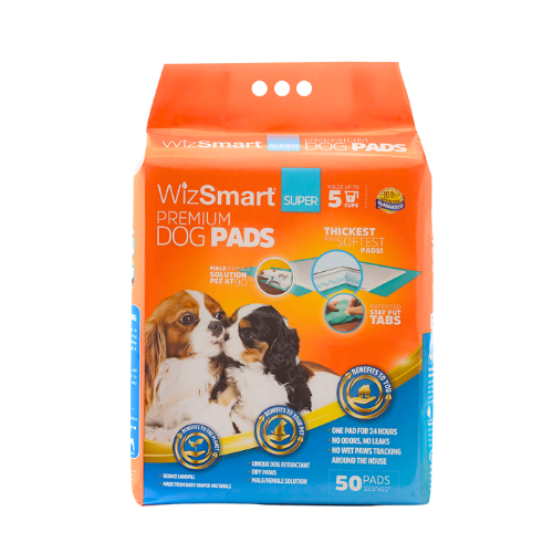 WizSmart Super All Day Dry Premium Dog Pads 50 Pack