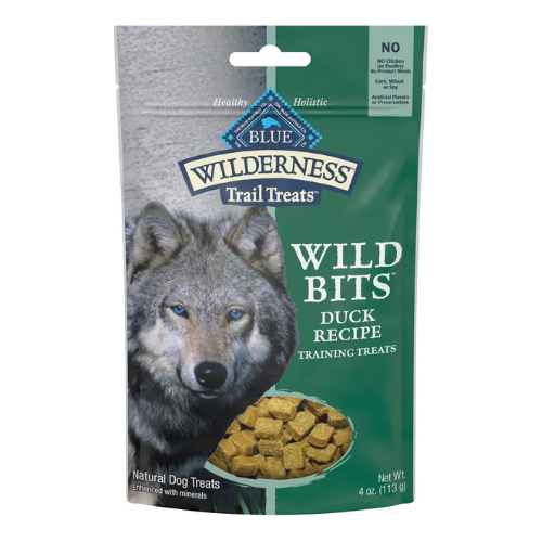 Blue Buffalo Wilderness Trail Dog Training Treats Grain Free Duck Wild Bits