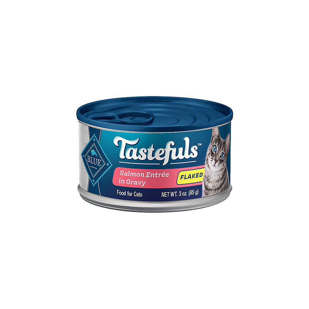 Blue Buffalo Cat Food Tastefuls Flaked Salmon Entree In Gravy Can 3oz