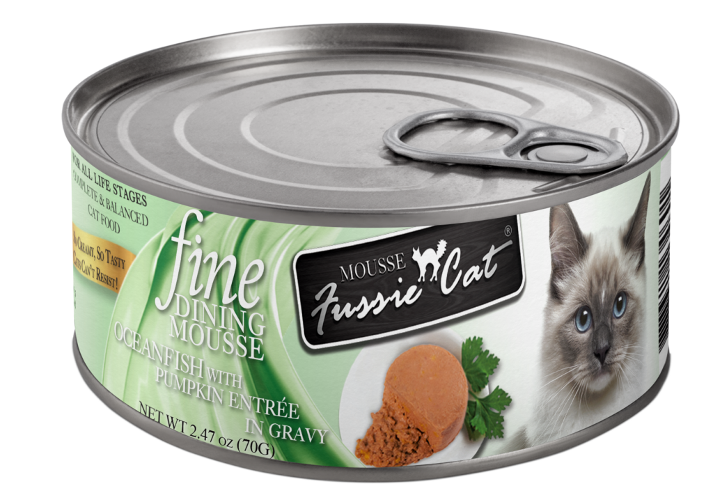 Fussie Cat Fine Dining Mousse Oceanfish & Pumpkin 2.47oz Can