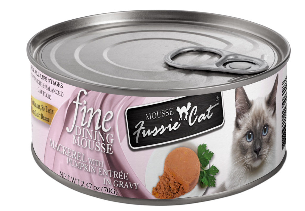 Fussie Cat Fine Dining Mousse Mackerel & Pumpkin 2.47oz Can