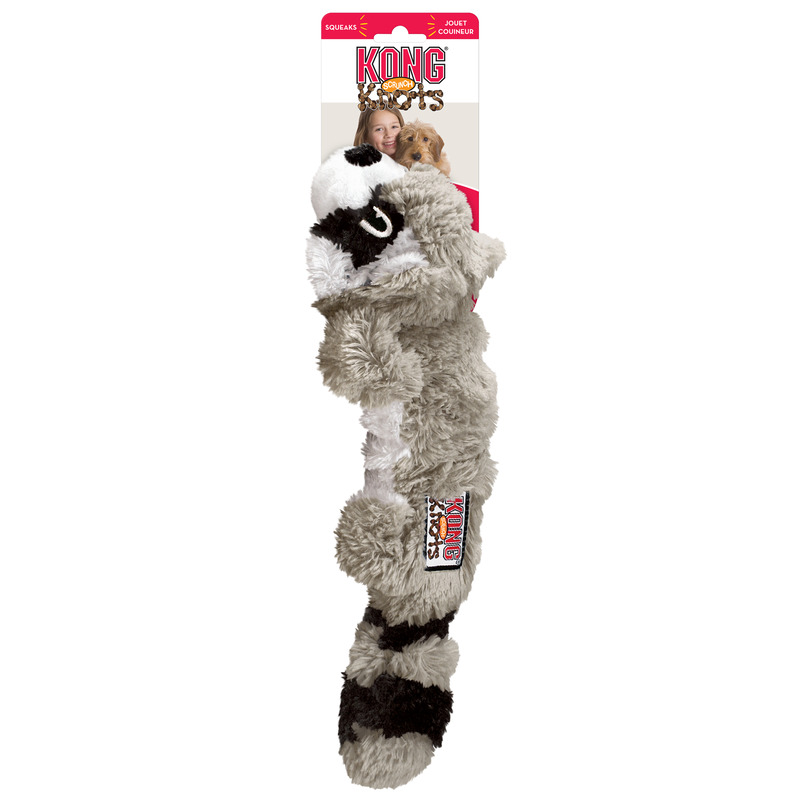 Kong Dog Toy Scrunch Knots Racoon Large