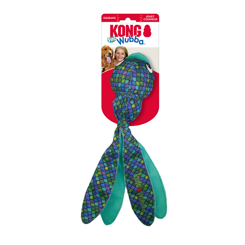 Kong Wubba Dog Toy Finz Fish Large