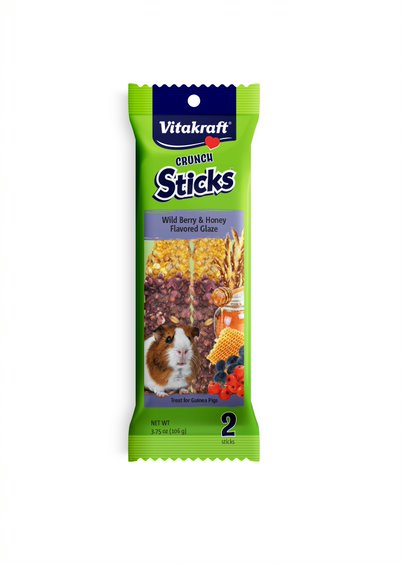 Vitakraft Small Animal Treats Crunch Sticks Wild Berry & Honey 2 Pack 3oz