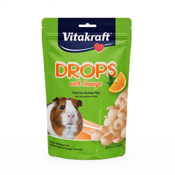 Vitakraft Guinea Pig Treats Drops with Orange 5.3oz