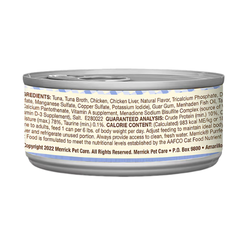 Merrick Purrfect Bistro Cat Grain Free Tuna Pate 5.5oz Can
