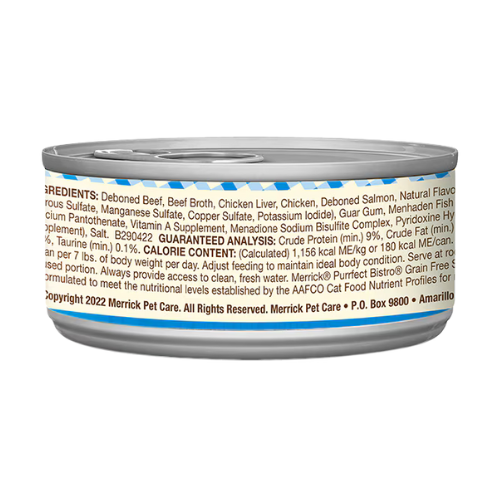 Merrick Purrfect Bistro Cat Grain Free Surf and Turf Pate 5.5oz Can