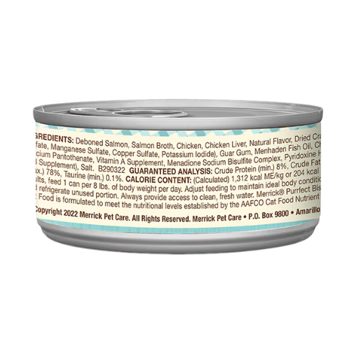Merrick Purrfect Bistro Cat Grain Free Salmon Pate 5.5oz Can