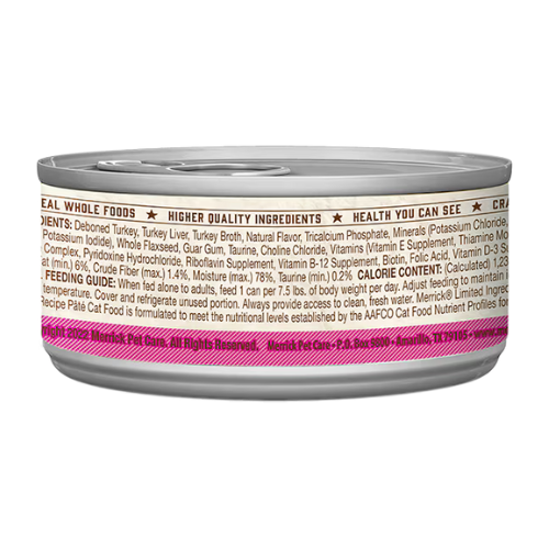 Merrick Cat Limited Ingredient Grain Free Turkey Pate 5oz Can