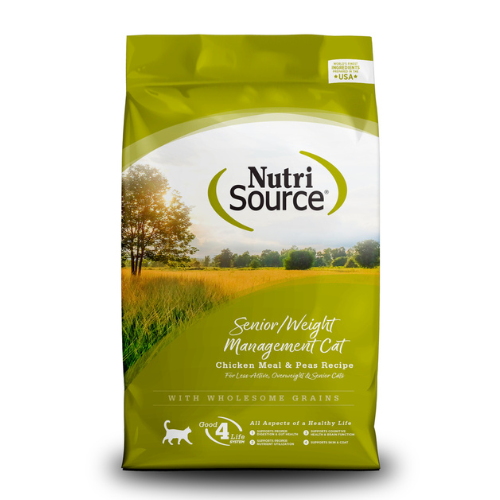 NutriSource Cat Senior Weight Management Chicken & Pea 4#