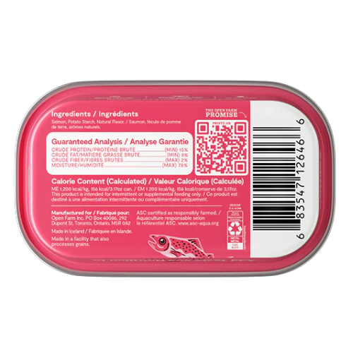 Open Farm Wet Cat Topper Salmon 3.17oz