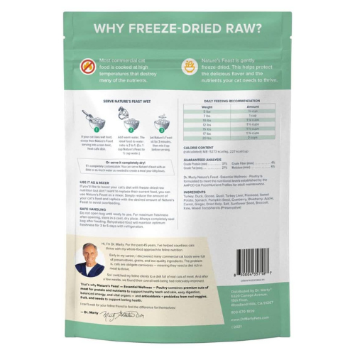 Dr Marty Cat Nature's Feast Freeze Dried Poultry 12oz