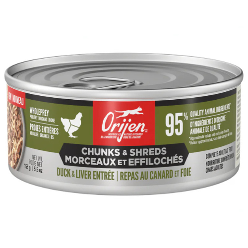 Orijen Wet Cat Chunks & Shreds Duck Entree in Broth 5.5oz Can
