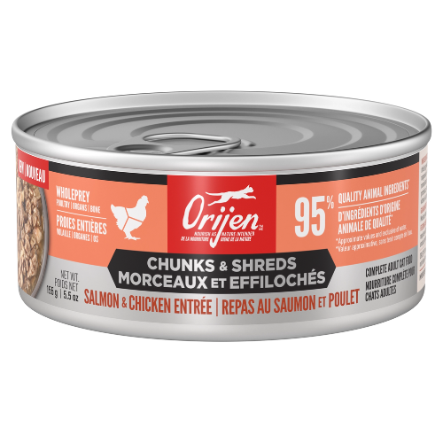 Orijen Wet Cat Chunks & Shreds Salmon & Chicken Entree in Broth 5.5oz Can