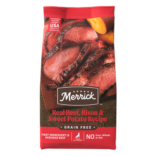 Merrick Dog Grain Free Bison Beef & Sweet Potato 22#