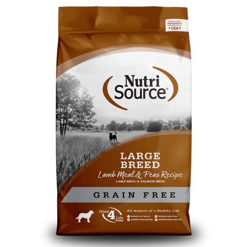 NutriSource Dog Large Breed Grain Free Lamb & Pea 26#