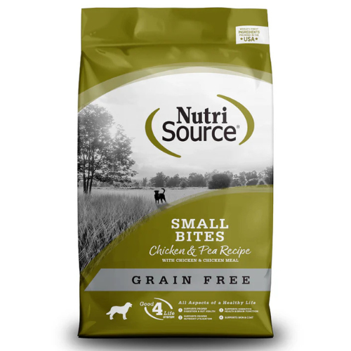 NutriSource Dog Grain Free Small Bites Chicken & Pea 4#