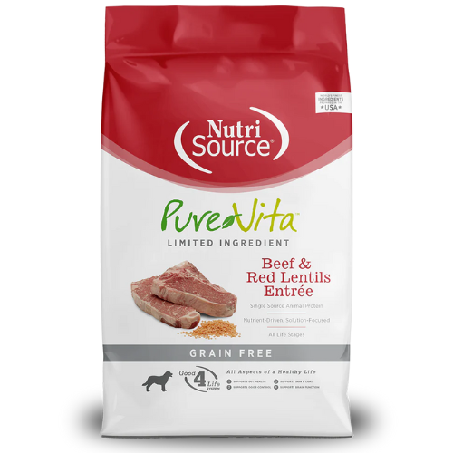 PureVita Dog Grain Free Beef & Lentils 4#